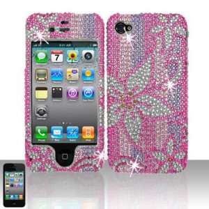   iPhone 4 Full Diamond Case Pink Flower Verizon AT&T: Everything Else