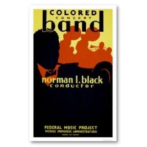  African American Band 1936 WPA Poster: Home & Kitchen