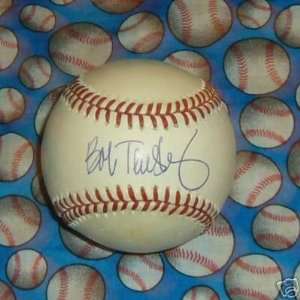 Bob Tewksbury Autographed Ball   ONL * * W COA   Autographed Baseballs