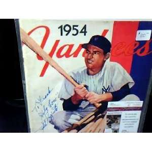 Phil Rizzuto Autographed Signed 1954 Yankee Yearbook:  