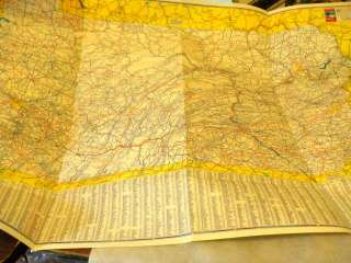 Esso 1940 Pennsylvania Standard Oil Vintage Road Map  