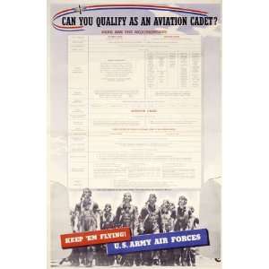  WWII US Army Air Forces Recruiting by unknown. Size 22.50 