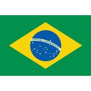 Brazil flag decal / sticker 4 x 2.5