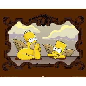  LAMINATED Simpsons Homer and Bart Raphaels Angels 20 x 