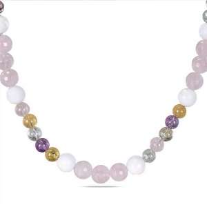  Multi colored Gemstones Beads Endless Necklace (36 In 