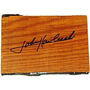 John Havlicek Signed 4x4 Actual Boston Garden Blonde Parquet Floor 