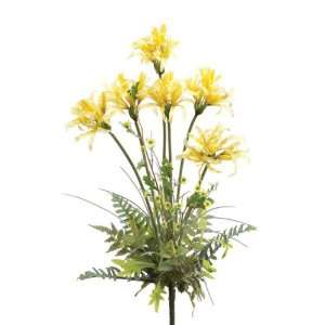 Pack of 4 Decorative Artificial Yellow Wild Daisy Floral Bush Sprays 
