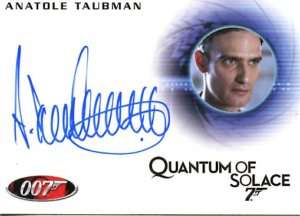 James Bond Mission Logs Autograph A148 ANATOLE TAUBMAN  