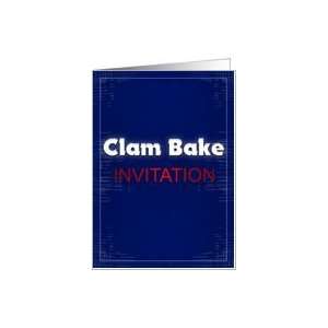 Clam Bake Invitation  funny  Card