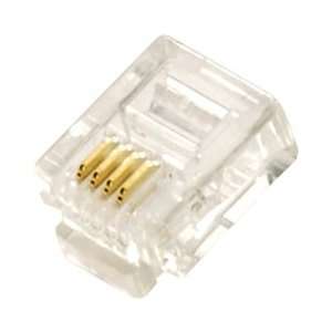  Luxtronic 4 Conductor Line Cord Modular Plugs 10 Pack 24k 