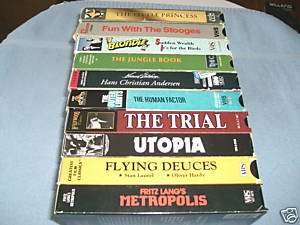 LOT OF 10 CLASSIC VHS TAPES  BLONDIE, THE TRIAL, UTOPIA  