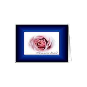  Wedding Invitation, Pink Rose and Blue Frame Card: Health 