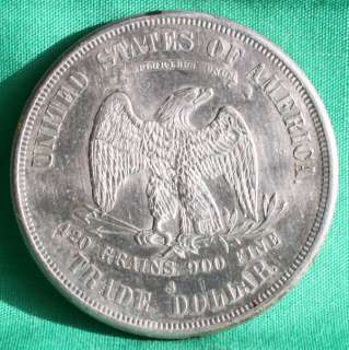 1874 S Silver Trade Dollar United States Type Coin XF Condition  