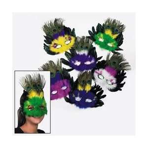   Gras Peacock Feathers Masks (1 dozen)   Bulk [Toy] 