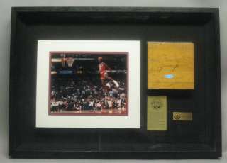 Upper Deck Signed Michael Jordan Chicago Stadium Court Piece w/ COA 