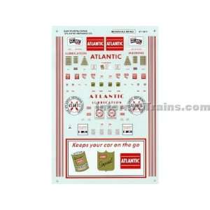  Microscale N Scale Gas Station Signs Decal Set   Atlantic 