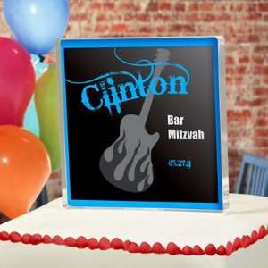  Bar Mitzvah Guitar Themed Cake Topper: Home & Kitchen