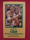 1980 81 Seattle Supersonics Basketball Schedule Sponsor Thriftway