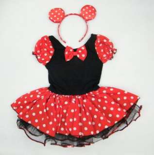 Disney Minnie Mouse  Girl Pary Costume Ballet Tutu 