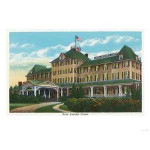   York   Exterior View of the Hotel Ausable Chasm Giclee Poster Print