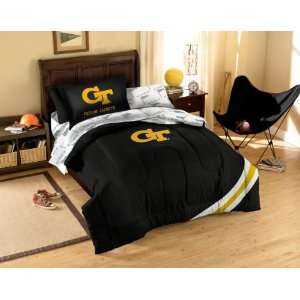  Georgia Tech College Twin Bed in a Bag Set: Home & Kitchen