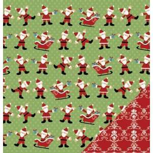  North Pole Double Sided Paper 12X12 Here Comes Santa 