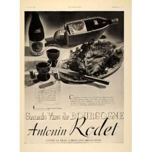   Rodet Bourgogne Red Wines Vins   Original Print Ad
