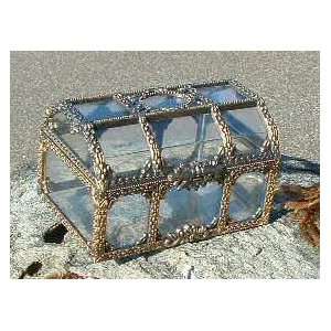  Clear PIRATE Treasure CHest and Antiqued JEWELRY BOX for GOLD COINS 