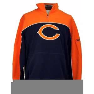  Chicago Bears Reebok 1/4 Zip Fleece Sweatshirt Sports 