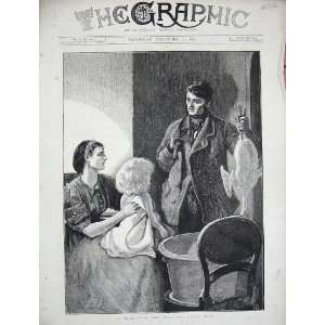  1872 Christmas Goose Club Little Girl Man Woman Art: Home 