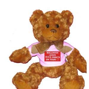  BULLDOGS LEAVE PAW PRINTS ON YOUR HEART Plush Teddy Bear 