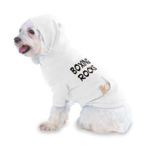  Boxing Rocks Hooded (Hoody) T Shirt with pocket for your Dog or Cat 