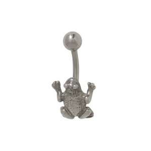  Frog Belly Ring Surgical Steel   SN72: Jewelry