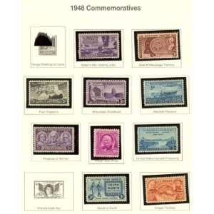  USA 10 Commemorative Postage Stamps MNH Issued 1948 USS 
