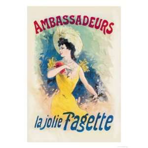 Ambassadeurs La Jolie Fagette Giclee Poster Print by Jules Chéret 