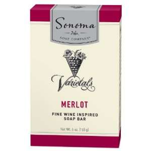  Sonoma Varietals Fine Wine Inspired Soap Bar, Merlot, 6 