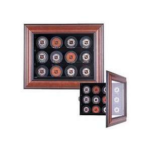   Style 12 Puck Ice Hockey Display Case (Black): Sports & Outdoors