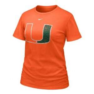  Miami Hurricanes Womens Nike Orange Frackle Blended Tri 