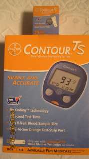 Bayer Contour TS Blood Glucose (50) Test Strips FREE METER  