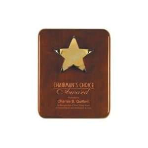  24K Gold Star Plaque Award   Free Brass Engraving