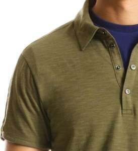 Armani Exchange Slub Polo Shirt Cypress NWT  