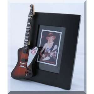  JOHNNY WINTERS Miniature Guitar Photo Frame Musical 