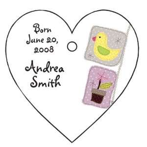 Wedding Favors Baby Duck Quilt Theme Heart Shaped Personalized Thank 