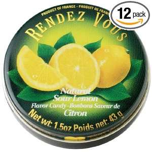 Rendez Vous Sour Lemon, 1.5 Ounce Tin: Grocery & Gourmet Food