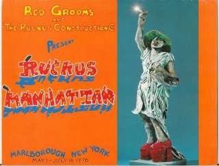 Red Grooms Ruckus Manhattan 1976 Art Exhibition Catalog  