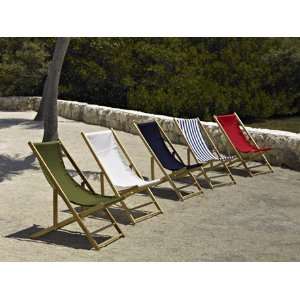   Cabana Beach Pool Sling Patio Wood Lounge Set: Patio, Lawn & Garden
