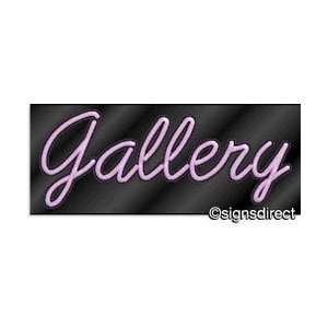  Gallery Neon Sign, Background MaterialClear Plexiglass 