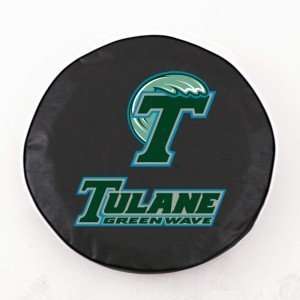  Tulane Green Wave Black Tire Cover, Large Sports 