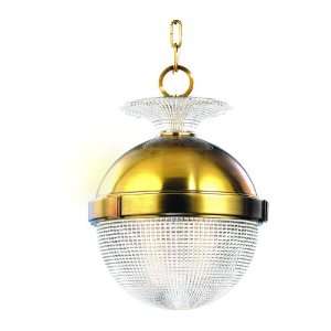  Hudson Valley 412 AGB, Winfield Round Pendant, 1 Light 