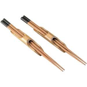  Joyce Chen Burnished Bamboo Chopstick Set with Holders 